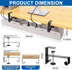 Chumia Under Desk Cable Management Tray No Drill, Beige, 36 Inch - Image 2