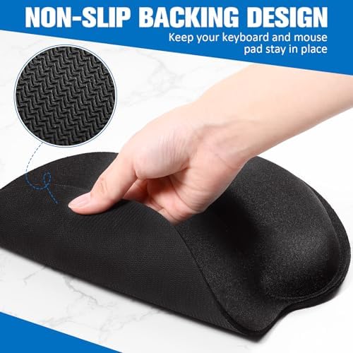 Yunsailing 8 Pcs Ergonomic Mouse Pad and Keyboard with Wrist Support Set - Image 4