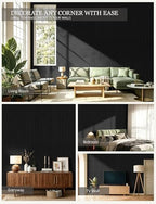 Felt Bulletin Board Tiles 48" x 36", Large Pin Board Wall Organizer Alternative, Self Adhesive Felt Wall Panels with 50 Push Pins & Storage Pouch for Office, Bedroom and Study Room, Black - Image 7