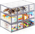 12-Drawer Desk Organizer, 3-Pack Stackable Desktop Storage Box by FODIENS