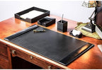 Dacasso Bonded Set Luxury Leather Desk Pad & Desk Organization Essentials, 5 Piece, Black - Image 7