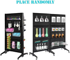 NectaCol 3'x 6' Pegboard Display Stand with T-Base, Metal Peg Board Display Stand with Wheel, Standing Pegboard Display with 20 Pieces Hooks, Black - Image 7