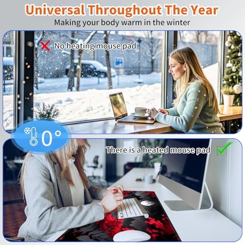 Heated Desk Pad & Mouse Pad, 3 Heat Levels, 3-Hour Auto Shut-Off - Image 6