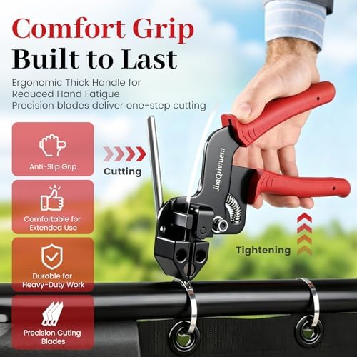 Zip Tie Gun Kit, 105PCS 304 Stainless Steel 11.8 Inch Metal Zip Ties, UV & Corrosion Resistant for Fence, Exhaust Pipe, Chicken Coop & Farm - Image 2