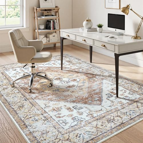 Anidaroel Home Office Chair Mat for Hardwood Floor, 8x10 Under Desk Rug for Rolling Chair, Desk Mat for Chair, Gaming Chair Mat, Anti-Slip Backing Large Floor Protector Rug for Home Office by Anidaroel