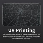 XVX Glass Mouse Pad for Gaming, Black Spider Webs Hard Gaming Mousepad, Professional Large Mouse Mat 16.2" x 12.2", Special Glass Surface with Improved Precision and Speed - Image 3