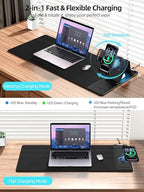 Mouse Pad with Magnetic Wireless Charging & Adjustable Phone Stand - Image 2