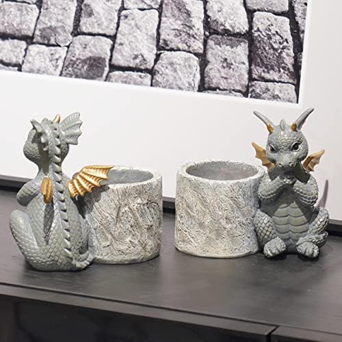 Guichifun Dragon Pen Holders Home Décor Set of 2 - Image 6