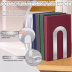 Chunful 10 Pcs Sliver Metal BookEnds Shelves, 7.5 x 5.75 x 3.5 in - Image 6