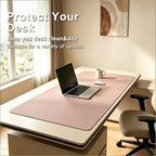 Desk Pad - Vegan Leather Desk Mat (24" x 55") - Buttery Smooth Writing, Damage Blocking, Non-Slip, Waterproof - Home Office Computer Desk Protector Blotter Laptop Keyboard Mouse Pad - Image 2