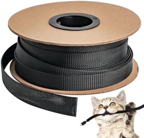 100ft 1 Inches Braided Wire Loom Automotive PET Cable Loom by Unknown