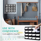 Geelin 2 Pcs Acrylic Business Card Holder Wall Mount Black Business Card Display Holder with Hanging Hardware Vertical Sticker Display Rack Organizing Stand for Office Home (16 Pockets) - Image 5