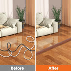 20 FT Floor Cord Cover, Cord Covers for Wires on Floor, Cord Protector, Floor Cable Cover, Hide Extension Cord Covers for Floor, Cable Cavity: 0.47" (W) x 0.29" (H) - Brown - Image 6
