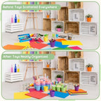 5 Pack Classroom Caddy with Handle Pastel Classroom Table Caddy - Image 6