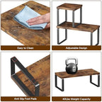 Homeiju Wooden Desktop Shelf for Top of Desk, 2-Tier Desktop Bookshelf - Image 7