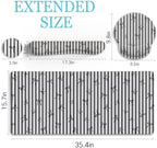 LIMKRIAN Black Striped Ergonomic Large Desk Mat Set with Wrist Rest - Image 6