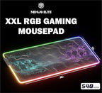 RGB Gaming Mouse Pad Large Extended Desk Mat 35.4x15.7in XXL XXXL Mousepad LED Light Up Keyboard Mat PC Gamer Desk Pad Gaming Accessories Extra Big Mouse Mat for Desk - Phantom Protocol - Image 5