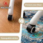 Office Chair Mat for Hardwood Floor, 48"x36" Easy Glide Computer Desk Mat Protector for Rolling Chair Under Desk Rug Nonslip Backing, Machine Wash (Modern) - Image 4