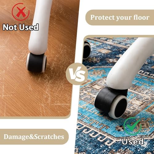 Office Chair Mat for Hardwood Floor, 48"x36" Easy Glide Computer Desk Mat Protector for Rolling Chair Under Desk Rug Nonslip Backing, Machine Wash (Modern) - Image 4