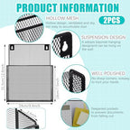 AmazingSpark 2 Pcs 12 Inch Metal Wall Magazine Holder High Pocket Mesh Hanging File Organizer Wall Mounted Storage Rack with Screws for Magazines Documents File for Office Home Organization(2.4 Inch) - Image 2