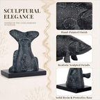 Fish Bookends for Shelves, Decorative Resin Fish Book Ends with Hand-Painted Finish, Heavy Duty Non-Slip Bookends for Bookshelves, Desk Decor for Home Office (Black) - Image 5