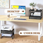 MARTY Desktop Printer Stand with Storage Drawer, Printer Riser for Desk - Image 3