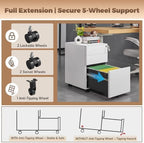 Approgreent Fully Assembled 3 Drawer File Cabinets for Home Office - Image 5