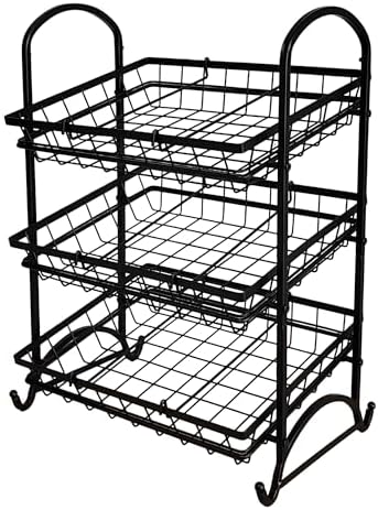 Stackable Candy Display Rack|Stackable Candy Organizer|Multi-Function Snack Rack&Shelf for Chips |Perfect Display Solution for Stores (Black, Large) - Image 4