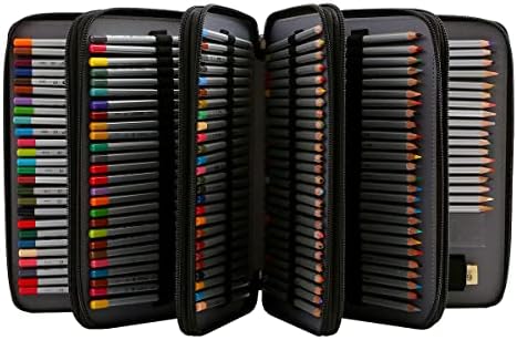 250 Slots Pencil Case 5-Layer Zipped Holder w/Handle - Image 3
