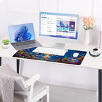 Large Keyboard Mouse Pad Set, Extended Mouse Pad+Keyboard Wrist Rest Support, Memory Foam Ergonomic Easy Typing, 4Pcs (31.5×11.8 in) Desk Pad Set for Office Home,Sea Turtle Swimming Underwater - Image 3