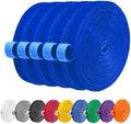 IFNOW 32FT Reusable Fastening Tape Cable Ties Double-Sided Hook-and-Loop Cable Management Tape Strength and Durability 0.4''/Width (5, Blue) by IFNOW