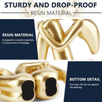 Gold Bookends Book Ends, Unique Decorative Girl Thinker Design,Non-Slip Home Office Bookshelf Decor, Modern Book Holder for Shelves, Heavy Duty Resin Book Stopper for Books,2Piece - Image 3