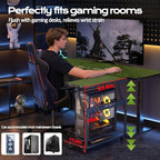 24In Large PC Stand, 5 Levels Height Adjustable Computer Tower Stand with Wheels and Hooks, CPU Holder Cart for Floor, Carpet and Under Desk, Easy Assembly（NOT Including Power Strips） - Image 4