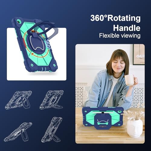 Scnioy for Galaxy Tab A11+ Plus / A9+ Case 11 Inch 2025/2023, Navy Mint - Image 4