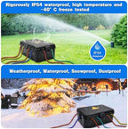 Hrensaw Large Outdoor Electrical Box Waterproof(12.5x8.5x5inch),IP54 Waterproof Outdoor Outlet Covers,Weatherproof Extension Cord Covers Protect Outlet,Plug,Timer,Power Strip,Holiday Light,Black - Image 5