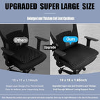 Gel Seat Cushion for Long Sitting, 19" x 18" Super Large & Thick - Image 2