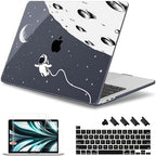 May Chen Compatible with MacBook Pro 16 inch with Touch Bar & Touch ID 2020 2019 Release Model A2141, Plastic Hard Shell Case with Keyboard Cover Skin and Screen Protector, Astronaut Flight by MayChen