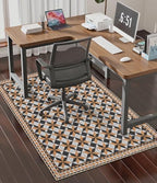 chakme Office Chair Mat for Hardwood Floor, 48"x36" Easy Glide Computer Desk Mat Protector for Rolling Chair Under Desk Rug Nonslip Backing, Machine Wash, (Plaid) by CHAKME