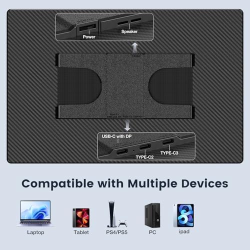 FLYTOCCA Portable Monitor, 16 Inch FHD 1200P, Horizontal/Vertical Monitor, Plug & Play, Built-in Speakers, Travel Monitor for Laptop with Premium Smart Cover - Image 6