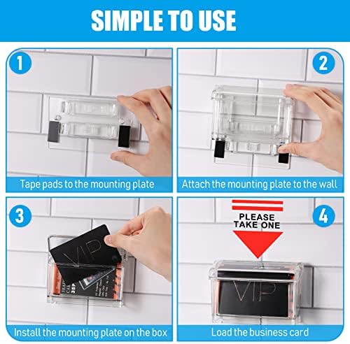 Crtiin 6 Pcs Outdoor Business Card Holder Waterproof Acrylic Wall Mount - Image 5