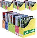 Evelots Magazine File Holder - Set of 24 Floral - Office Desk Organizer - Sturdy Cardboard - New Upgraded Double Front Panel for More Stability - Full 4 Inch Wide - Easy Assemble by Evelots