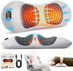 FunBy Lumbar Support Pillow,Triple Fusion Massager for Sciatica LightGray by FunBy