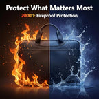 Fireproof Accordion File Organizer Bag A4 13 Pockets Black - Image 4
