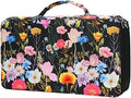 Vomgomfom PU Leather Pencil Case, Holds 100 Markers/300 Pens,Black Flower by Vomgomfom