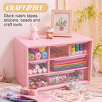 Briwooody 6 Pack Small Drawer Organizer Stackable Desktop Storage, Pink - Image 5