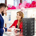 Geelin Metal Pegboard Display with 50 Hooks, 9.8 x 9.8 x 20.5 in Rotating Display Stand Racks for Craft Shows Pegboard Organizer with Peg Hooks for Jewelry Organizing Retail(Black) - Image 6