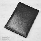 HISCOW Slim Leather Junior Padfolio, 5x8 Notepad Cover, Veg-Tanned Noir - Image 3