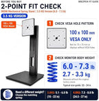 Adjustable Height VESA Monitor Stand, Spring Lift, 5.95-7.28 lb - Image 2