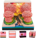 2027 3D Paper Carving Desk Calendar With LED Light (Peach Grove) by Divtada