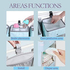 Hanging Diaper Caddy Organizer for Baby Crib - 3-in-1 Diaper Stacker for Changing Table Nursery Organization Storage Holder for Baby Essentials Attachment Portable Combining (Sky Blue) - Image 5